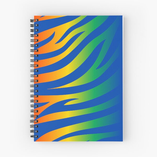 Item preview, Modern Graphic Zebra Print Pattern | Rainbow & Blue designed and sold by Frohyou.