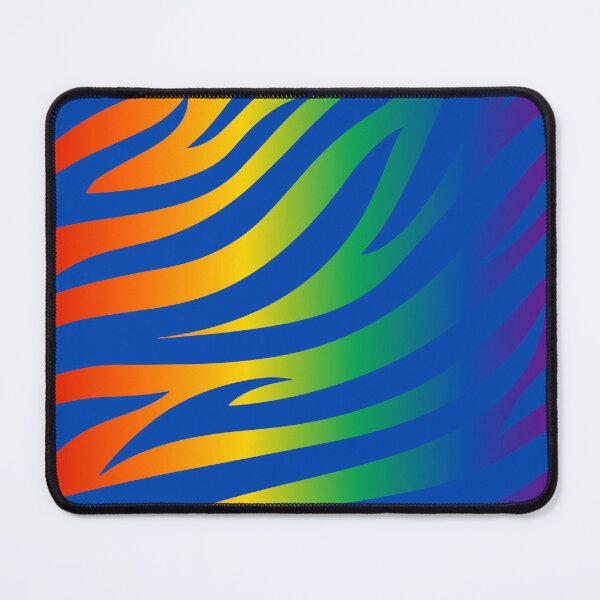Item preview, Modern Graphic Zebra Print Pattern | Rainbow & Blue designed and sold by Frohyou.