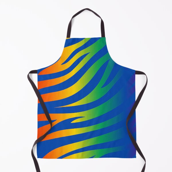 Item preview, Modern Graphic Zebra Print Pattern | Rainbow & Blue designed and sold by Frohyou.