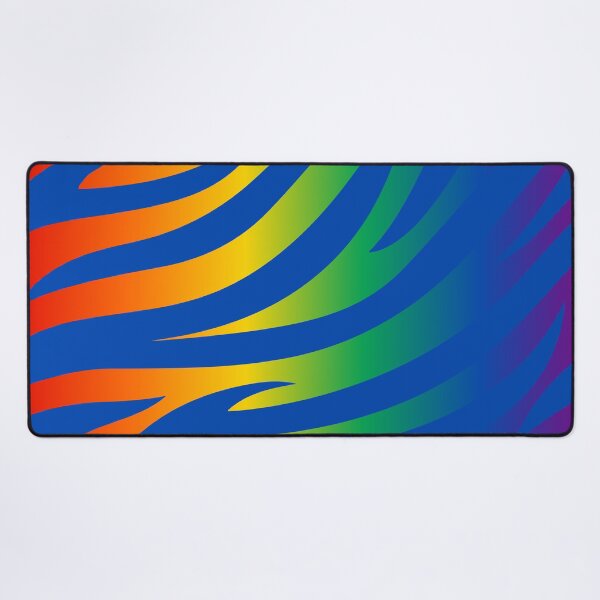 Item preview, Modern Graphic Zebra Print Pattern | Rainbow & Blue designed and sold by Frohyou.