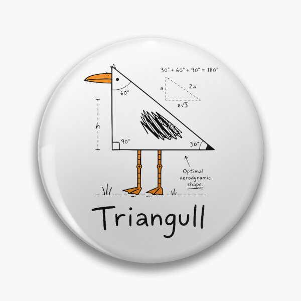 Item preview, Triangull Triangle Seagull Bird Pun Funny Math Teacher designed and sold by JamesCrArt.