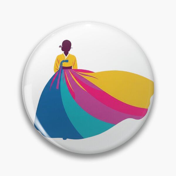 Item preview, Colorful Korean Hanbok Woman Silhouette designed and sold by momoshome.