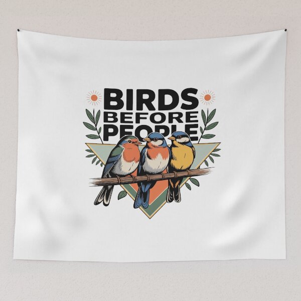 Item preview, Birds Before People Funny Introvert Birdwatcher Design designed and sold by limos.