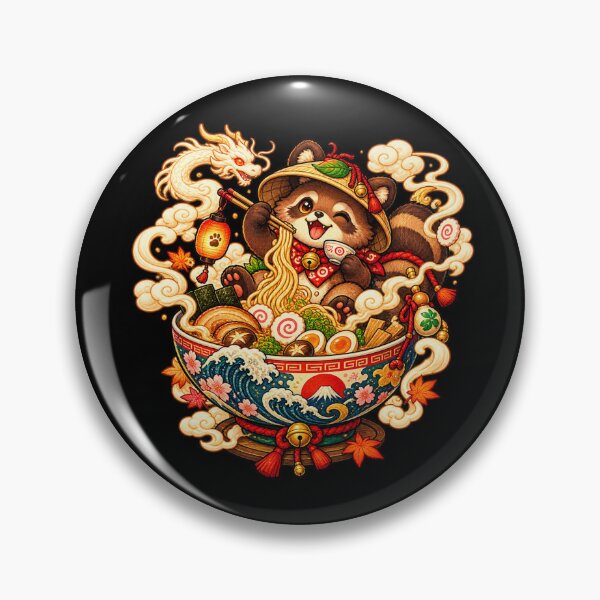 Item preview, Lucky Bear Ramen | Japanese Bear Noodle Bowl | Cute Panda Ramen | Asian Food Art designed and sold by MrDev.