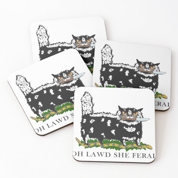 Item preview, Oh Lawd She Feral Black Cat designed and sold by denart8.