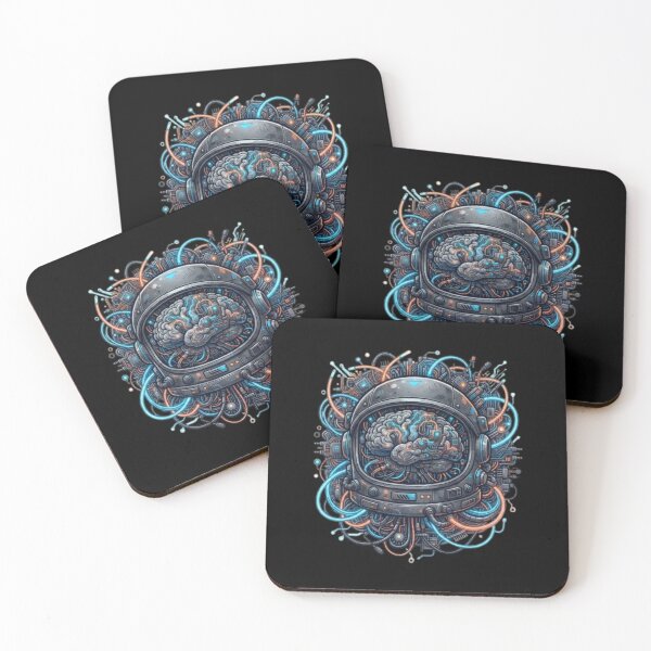 Item preview, Cybernetic Astronaut Helmet and Brain Sci-Fi Art designed and sold by DailySparks.