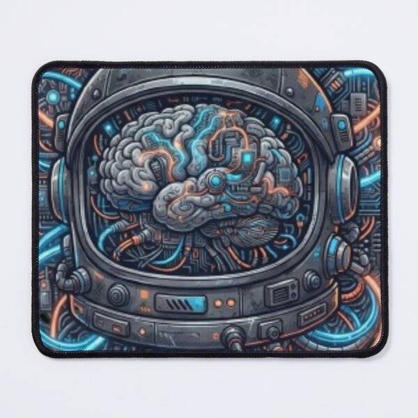 Item preview, Cybernetic Astronaut Helmet and Brain Sci-Fi Art designed and sold by DailySparks.