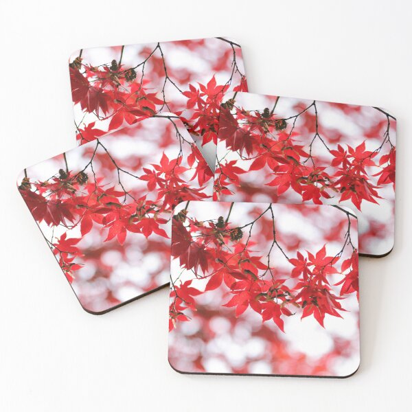 Item preview, Red Autumn Maple Leaves Print | Fall Foliage Photography | Japanese Maple Wall Art designed and sold by DigitalChickHub.