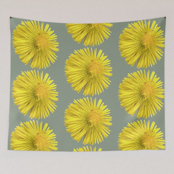 Item preview, Isolated Yellow Coltsfoot Dandelion Flower Macro Cutout designed and sold by BalkanBloom.