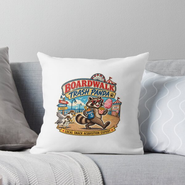 Item preview, Boardwalk Trash Panda | Funny Raccoon Seaside Snack Heist Art designed and sold by DmaarGroup.