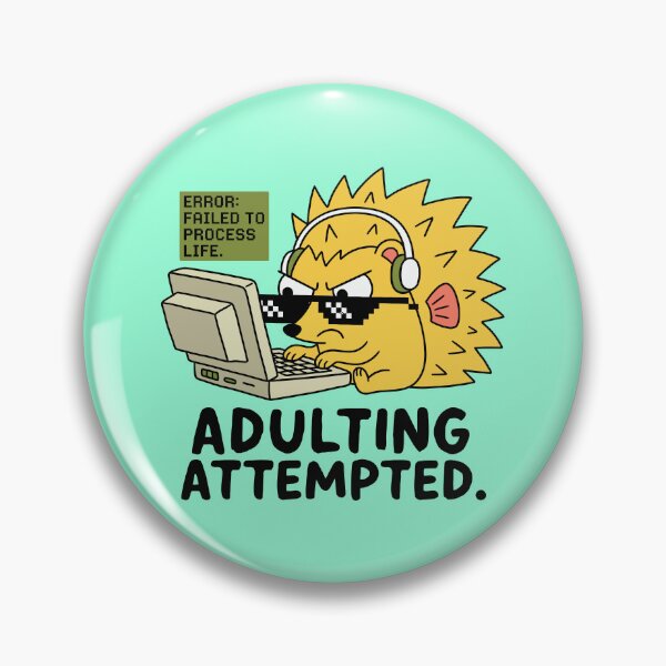 Item preview, Error Failed To Process Life Hedgehog Gamer Adulting Attempted designed and sold by Amir Faysal.
