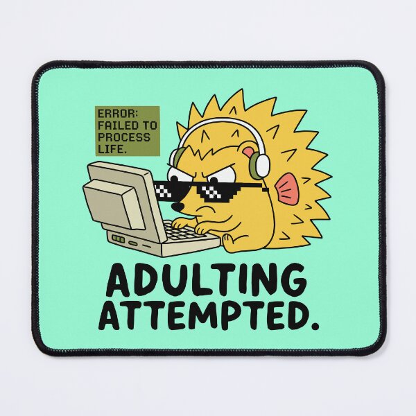 Item preview, Error Failed To Process Life Hedgehog Gamer Adulting Attempted designed and sold by Amir Faysal.