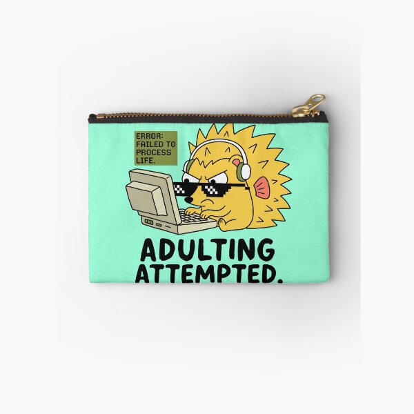 Item preview, Error Failed To Process Life Hedgehog Gamer Adulting Attempted designed and sold by Amir Faysal.