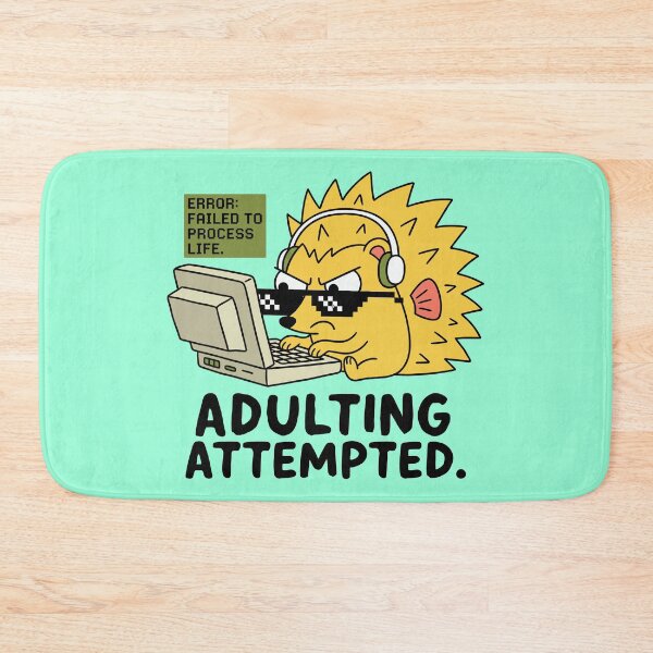 Item preview, Error Failed To Process Life Hedgehog Gamer Adulting Attempted designed and sold by Amir Faysal.