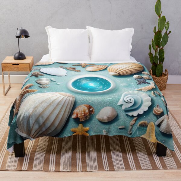 Item preview, Ocean Magic: Seashells and Starfish Vortex designed and sold by Serene Strokes Art.