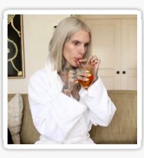 jeffree star sipping tea Sticker