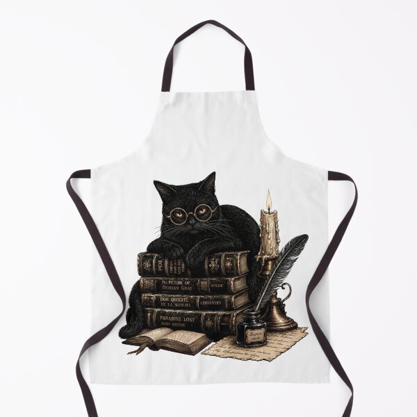 Item preview, Dark Academia Black Cat Scholar Vintage Books designed and sold by BobbyTee Merch.
