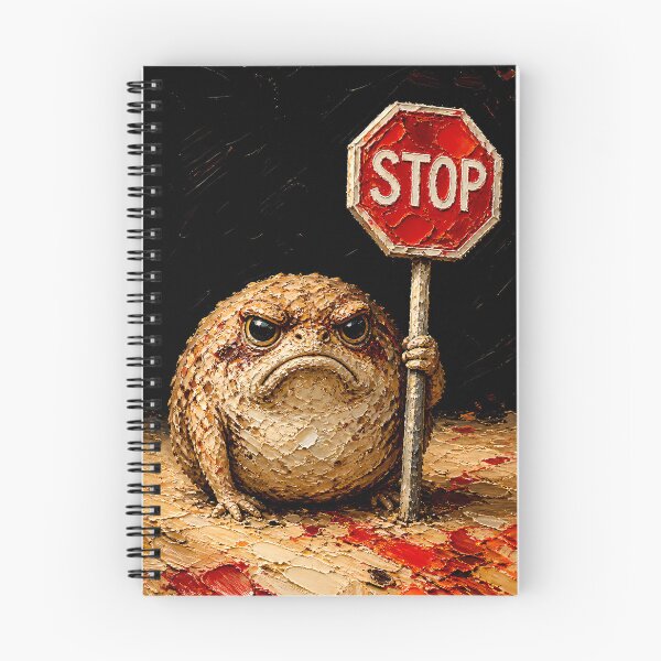 Item preview, Vivid Color Stop Sign Rain Frog Art designed and sold by Vista Atelier.