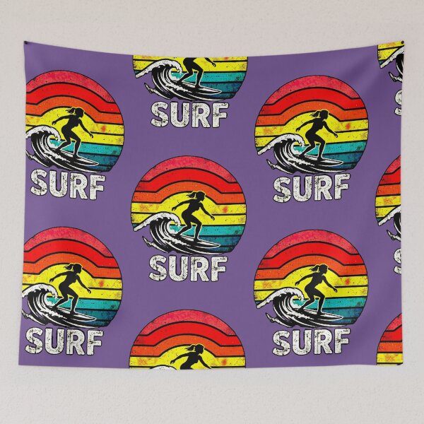 Item preview, Retro Surf Girl | Vintage Surfer Sunset Design designed and sold by AstronautMerch.