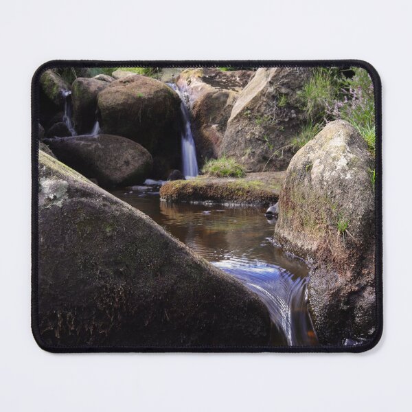 Item preview, Rocky Stream Waterfall Brontë Country Nature Photography designed and sold by OnHeathAndMoor.