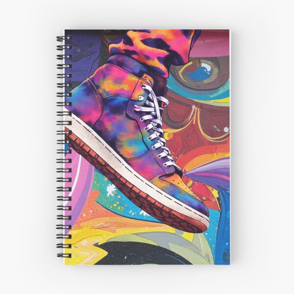 Item preview, Colourful Hip Hop Sneaker Art – Graffiti Streetwear High Top Illustration designed and sold by Uniqueness Artwork.