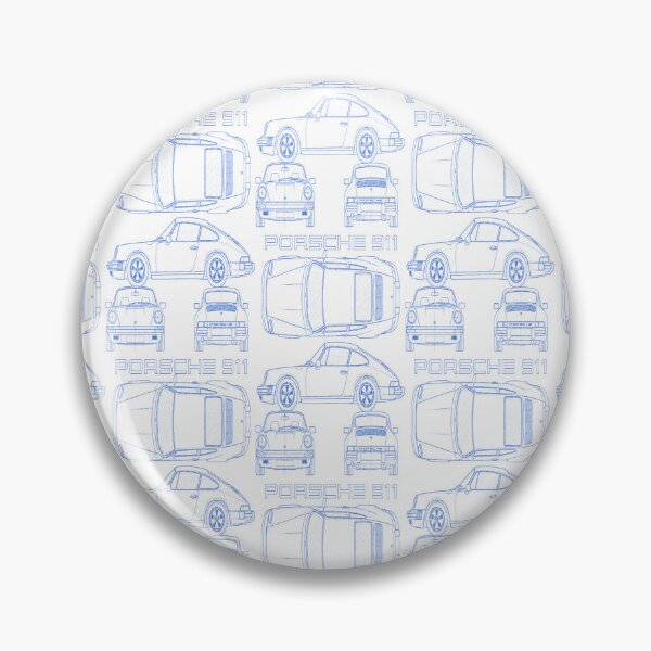 Item preview, Porsche 911 Technical Blueprint – Blue Line Art designed and sold by jubileuuu.