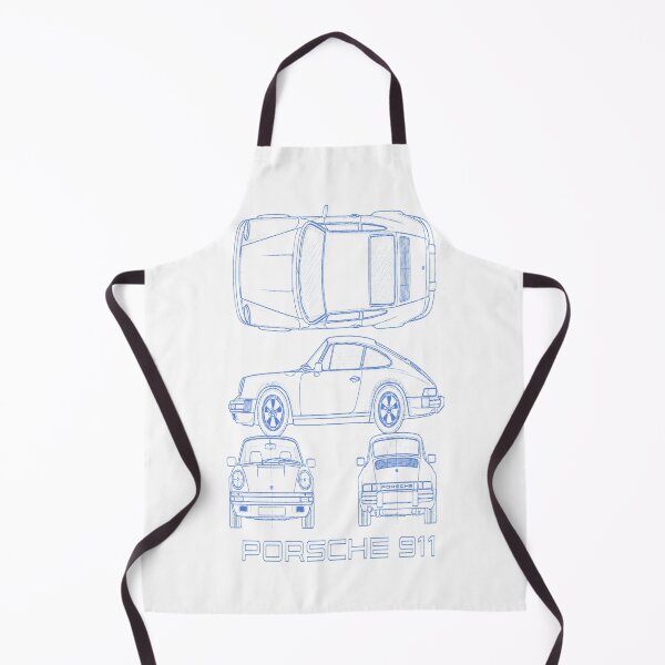 Item preview, Porsche 911 Technical Blueprint – Blue Line Art designed and sold by jubileuuu.