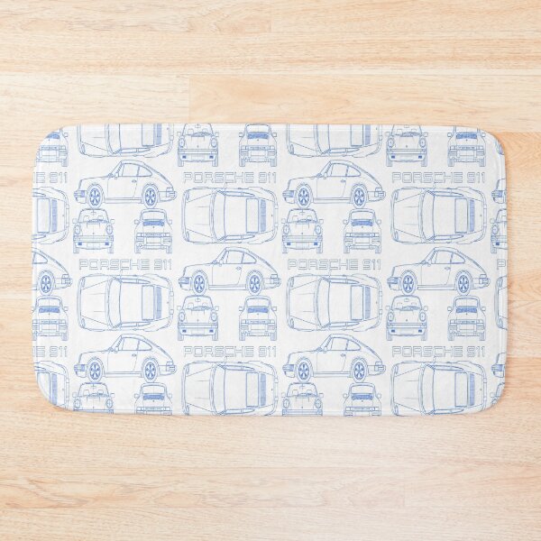 Item preview, Porsche 911 Technical Blueprint – Blue Line Art designed and sold by jubileuuu.