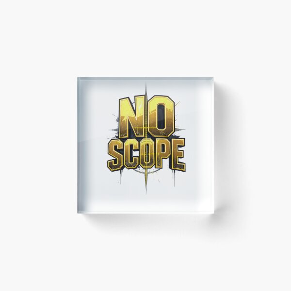 Item preview, No Scope Sniper Game Golden Typography  designed and sold by LC&LCPlatform.