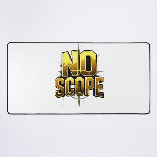 Item preview, No Scope Sniper Game Golden Typography designed and sold by LC&LCPlatform.