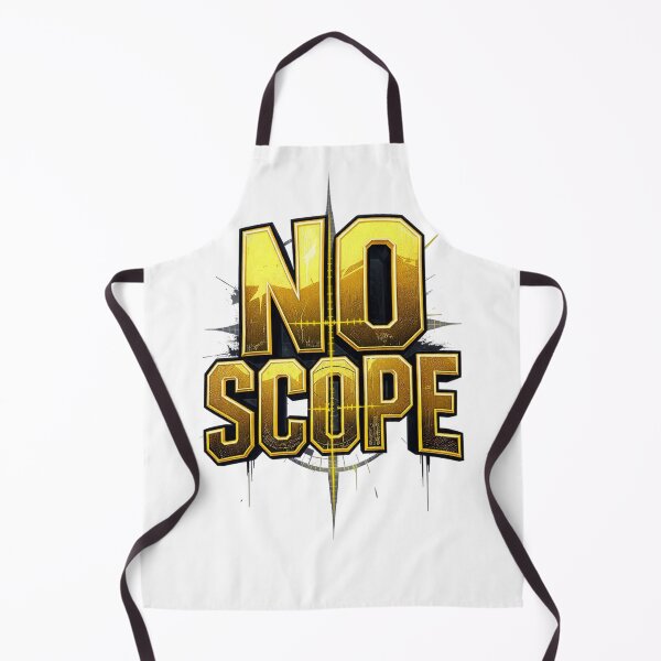 Item preview, No Scope Sniper Game Golden Typography designed and sold by LC&LCPlatform.
