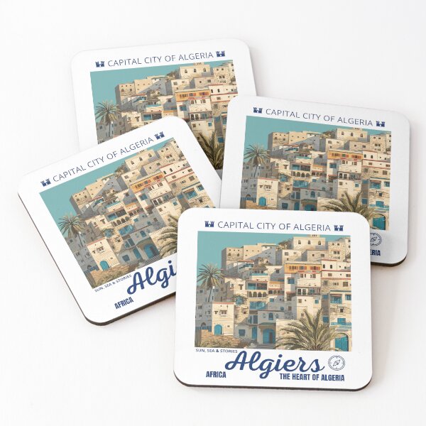 Item preview, Algiers in Algeria, Africa, Vintage Art Travel Landscape designed and sold by MaateoDesign.