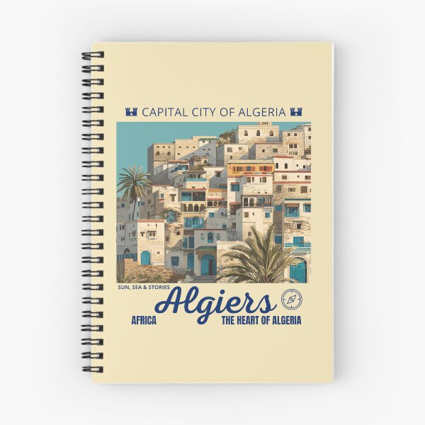 Item preview, Algiers in Algeria, Africa, Vintage Art Travel Landscape designed and sold by MaateoDesign.