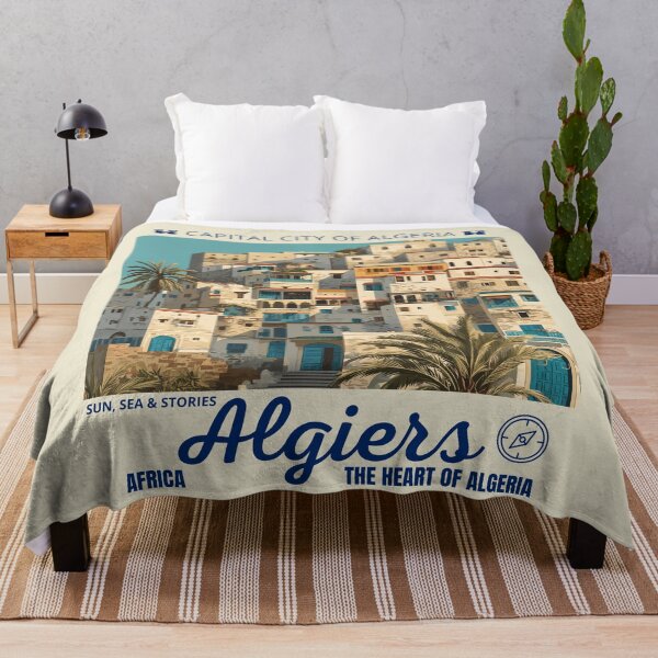 Item preview, Algiers in Algeria, Africa, Vintage Art Travel Landscape designed and sold by MaateoDesign.