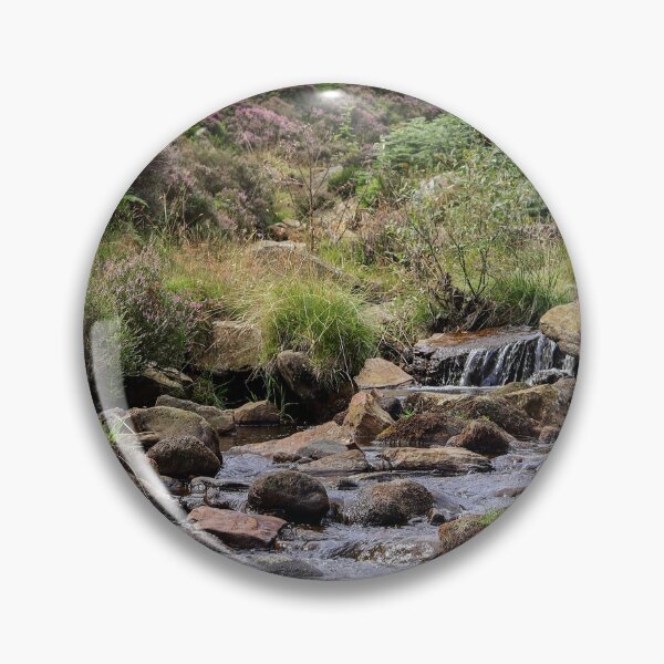 Item preview, Yorkshire Moors Stream and Heather Brontë Country Landscape designed and sold by OnHeathAndMoor.