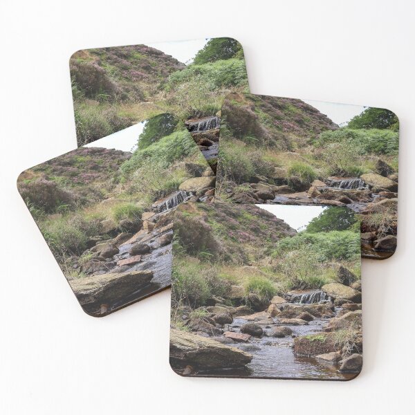 Item preview, Yorkshire Moors Stream and Heather Brontë Country Landscape designed and sold by OnHeathAndMoor.