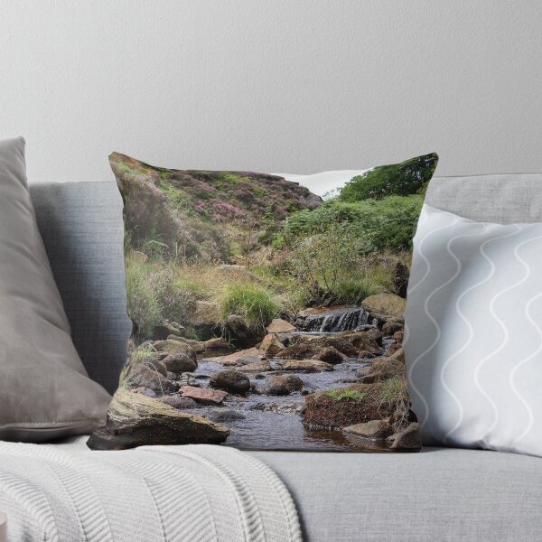 Item preview, Yorkshire Moors Stream and Heather Brontë Country Landscape designed and sold by OnHeathAndMoor.