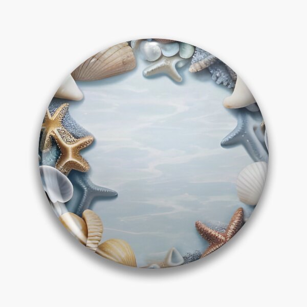 Item preview, Ocean Wreath: Seashell and Starfish Frame designed and sold by Serene Strokes Art.