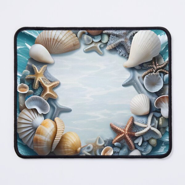 Item preview, Ocean Wreath: Seashell and Starfish Frame designed and sold by Serene Strokes Art.