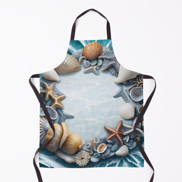 Item preview, Ocean Wreath: Seashell and Starfish Frame designed and sold by Serene Strokes Art.