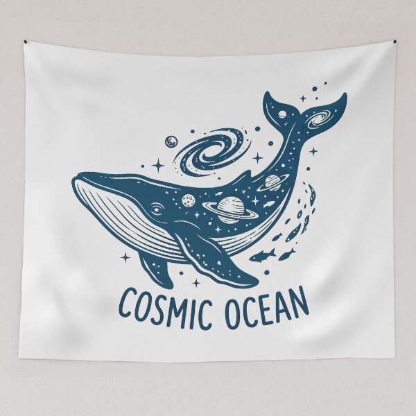 Item preview, Cosmic Ocean Humpback Whale Galaxy Stars Celestial Space Art designed and sold by Amir Faysal.
