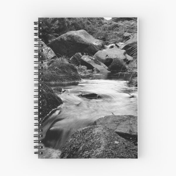Item preview, Moody Monochrome Yorkshire Stream Brontë Country Photo Print designed and sold by OnHeathAndMoor.