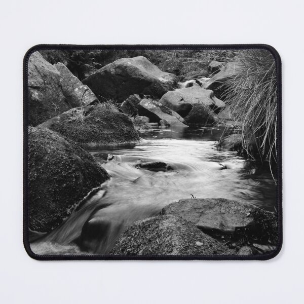 Item preview, Moody Monochrome Yorkshire Stream Brontë Country Photo Print designed and sold by OnHeathAndMoor.