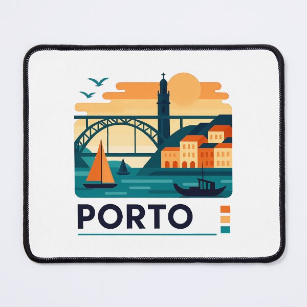 Item preview, Porto Portugal Travel Poster - Dom Luis I Bridge Wall Art designed and sold by OzzFrequency.