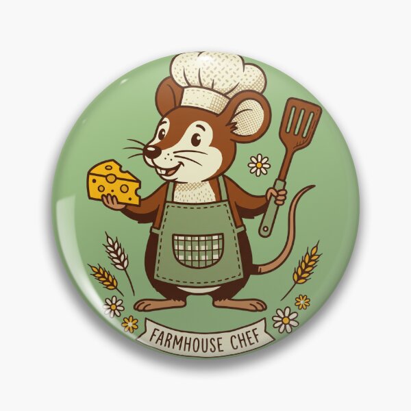 Item preview, Farmhouse Chef Cute Mouse Cooking with Cheese designed and sold by WearTheVibe Store.