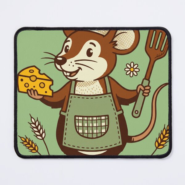 Item preview, Farmhouse Chef Cute Mouse Cooking with Cheese designed and sold by WearTheVibe Store.