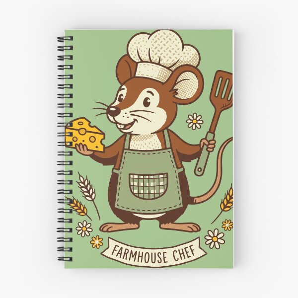 Item preview, Farmhouse Chef Cute Mouse Cooking with Cheese designed and sold by WearTheVibe Store.