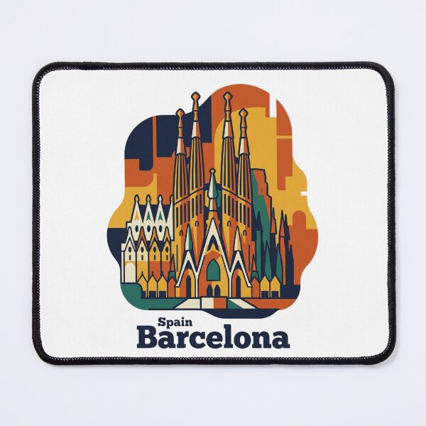 Item preview, Barcelona Sagrada Familia Bold Retro Graphic Poster designed and sold by Inkworksbyshery.
