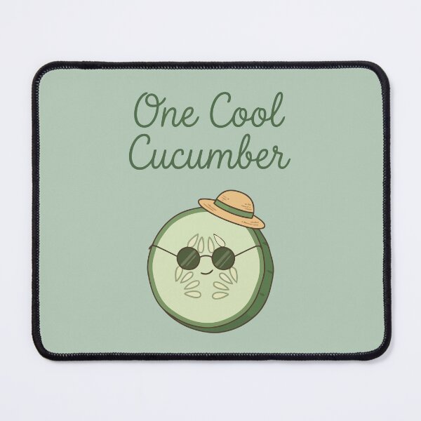 Item preview, One Cool Cucumber Sunglasses Straw Hat Funny Vegetable designed and sold by Amir Faysal.