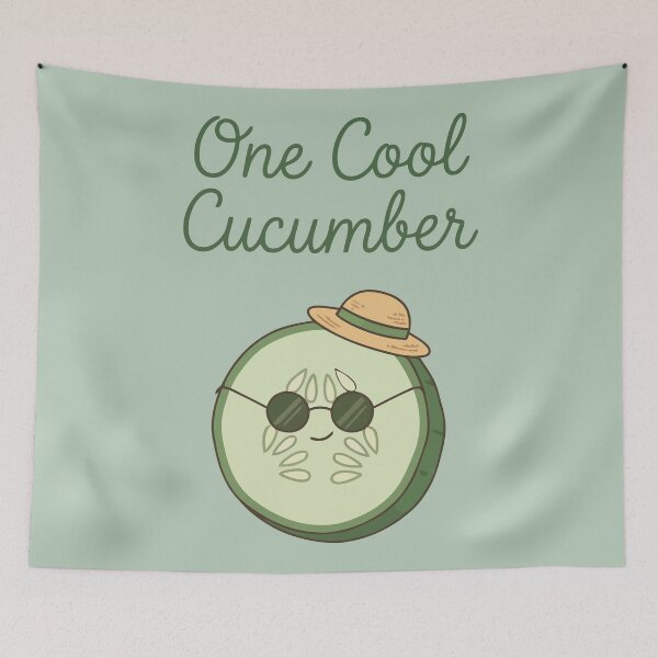 Item preview, One Cool Cucumber Sunglasses Straw Hat Funny Vegetable designed and sold by Amir Faysal.